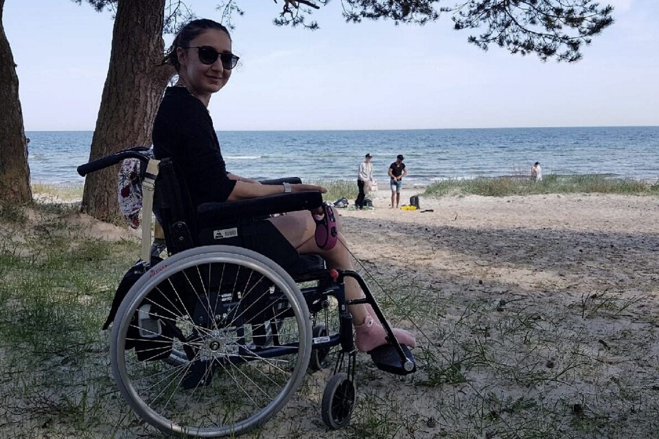 Rullstolen var Maria Mrovehs chans att vara ute i friska luften. Foto: Mohammed Mroveh