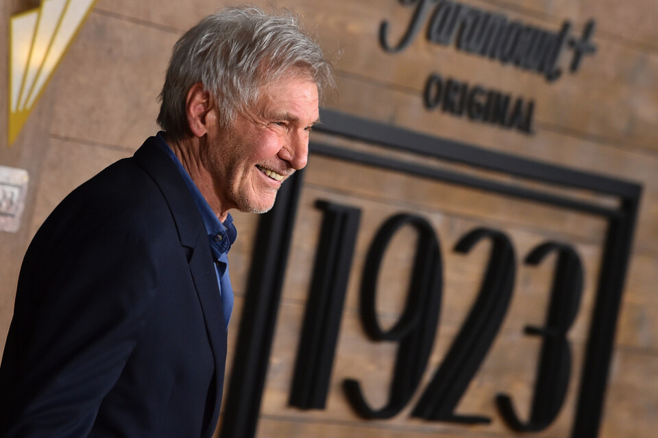 80-årige Harrison Ford, som aldrig gjort tv förut, är aktuell med två olika serier i vår, "1923" på SkyShowtime och "Shrinking" på Apple TV+. Arkivbild.