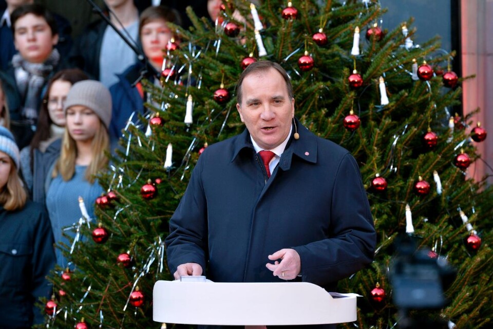 Statsminister Stefan Löfven (S) höll på söndagen sitt jultal till nationen. Bilden är från hans jultal 2015.