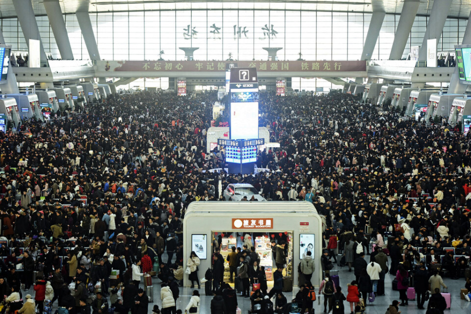 Hundratals miljoner kineser reser i samband med nyårsfirandet. Arkivbild.