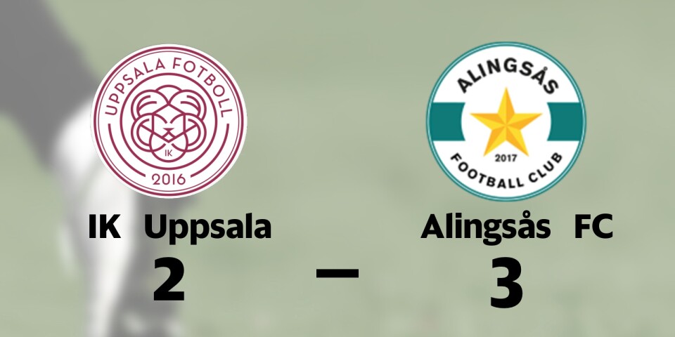 Alingsås FC äntligen segrare igen efter vinst mot IK Uppsala