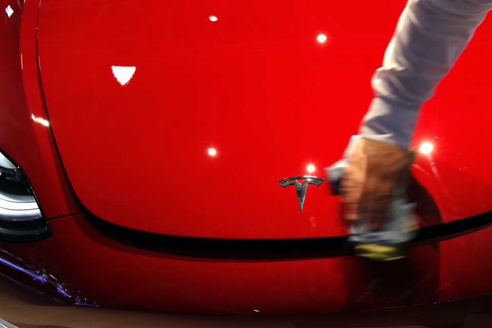 Teslas Model 3 var störst på den europeiska marknaden när det gäller nyregistreringar i september, enligt Jato Dynamics. Arkivbild.