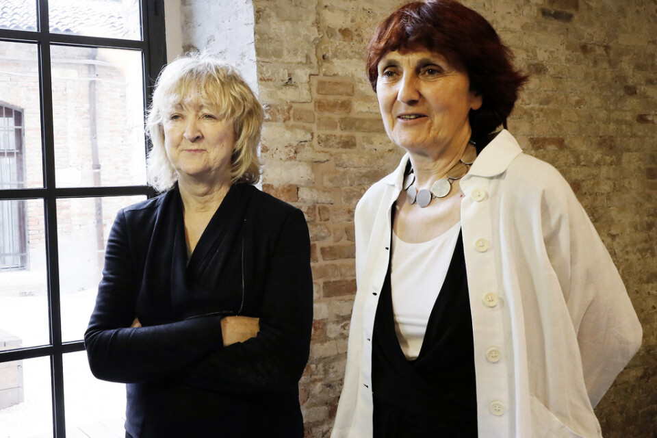 Arkitekterna Yvonne Farrell och Shelley McNamara tilldelas årets Pritzkerpris. Arkivbild.