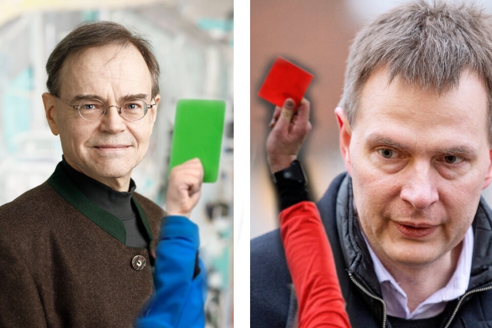 Karl-Mikael Kälkner, clinical investigator at the Medical Products Agency and Christian Blomkvist, infection control doctor at Region Kronoberg. Montage: Smp.