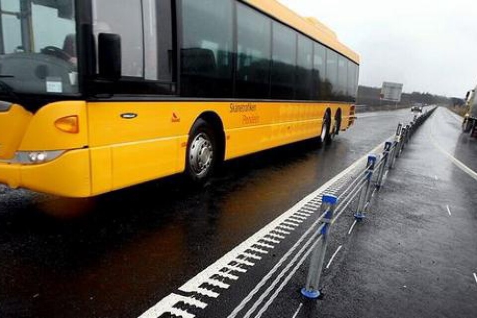 Skånetrafiken planerar inte att förbättra bussförbindelserna till och från Skegrie innan motorvägen byggs. Arkivbild: Tomas Nyberg