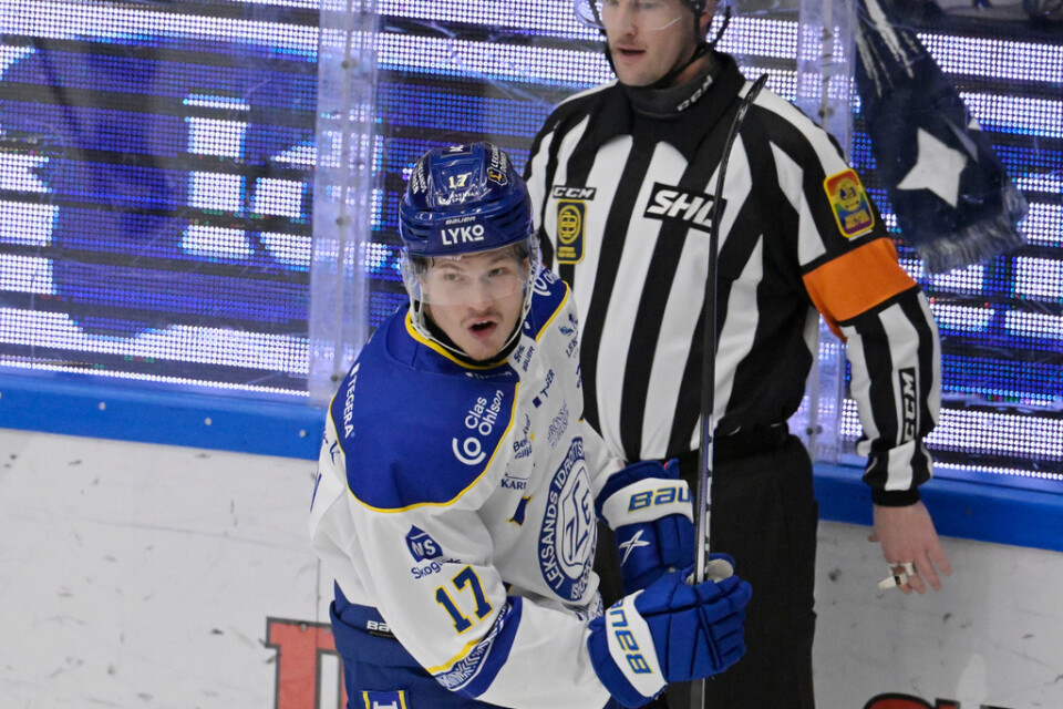 Linus Andersson efter sitt andra mål för kvällen när Leksand besegrade Örebro.