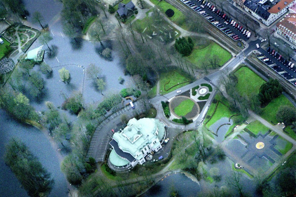 i februari 202 stod stora delar av Tivoliparken under vatten.