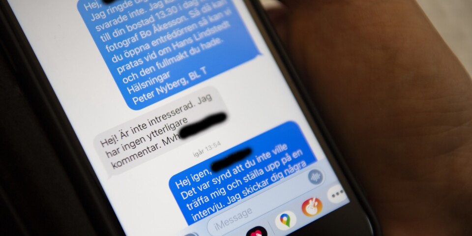 SMS från okänd person – ”Du har haft kontakt med min 14-åriga dotter”