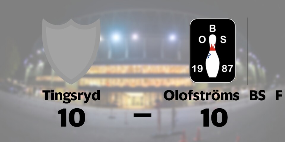 Tingsryd spelade lika mot Olofströms BS F
