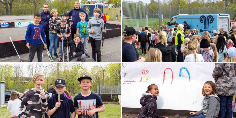 BILDSPEL: Full fart när 250 barn firade Fritidshemmets dag i Ljungbyholm