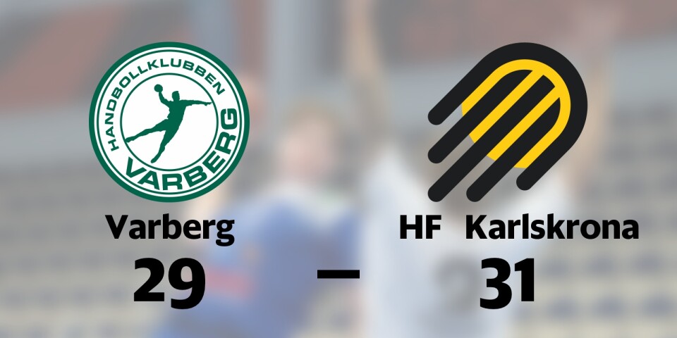 HK Varberg förlorade mot HF Karlskrona
