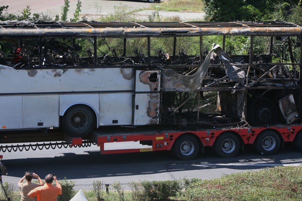 Bussen forslas bort efter dådet 2012. Arkivbild.
