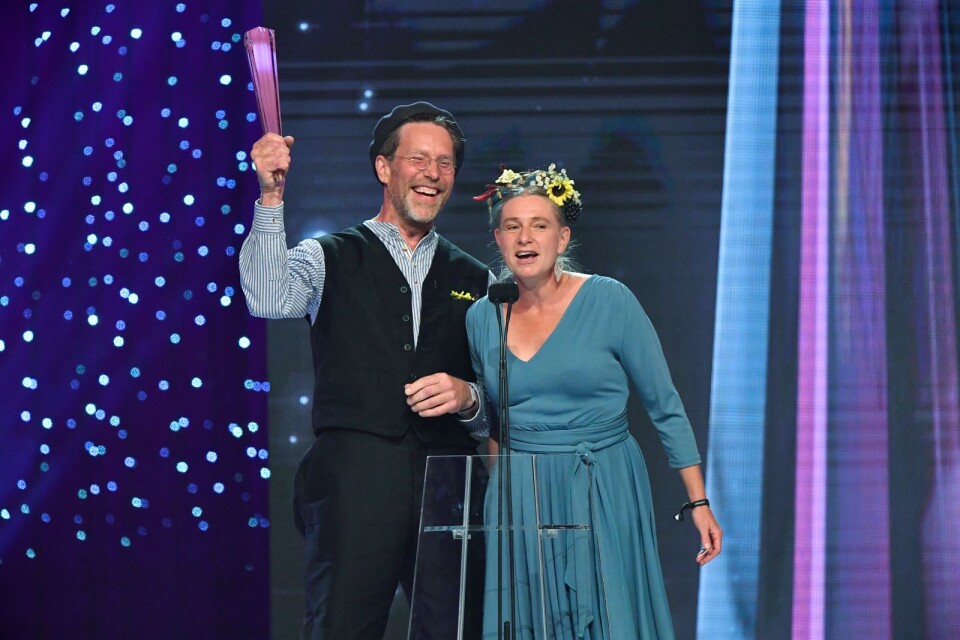 Gustav och Marie Mandelmann på Kristallen-galan 2017.
