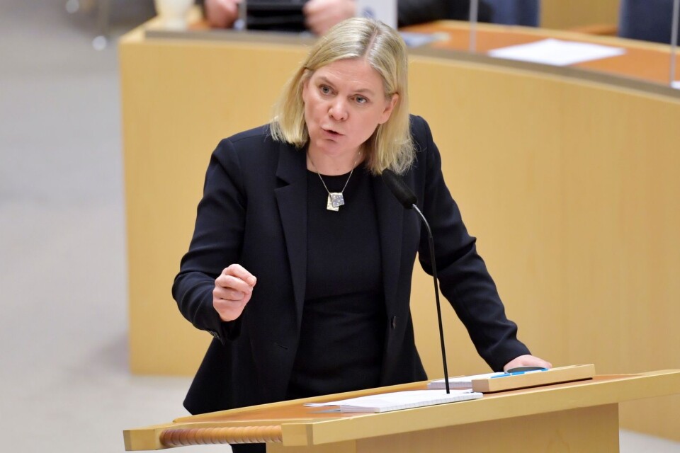 Statsminister Magdalena Anderson lät presentera en skatteåterbäring precis innan onsdagens partiledardebatt.