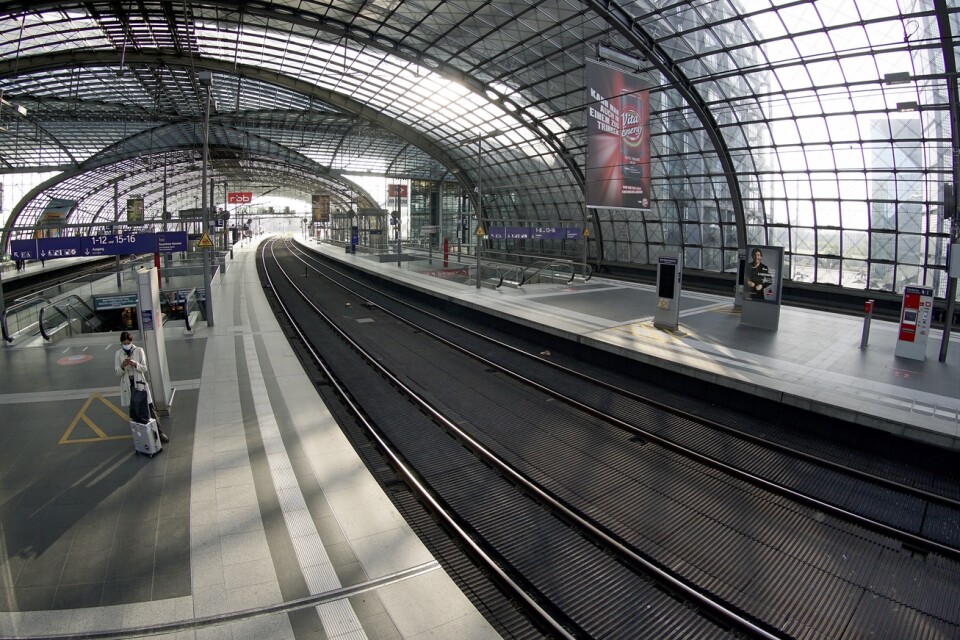 En stor del av tågstationerna i Tyskland är helt tomma på passagerare.