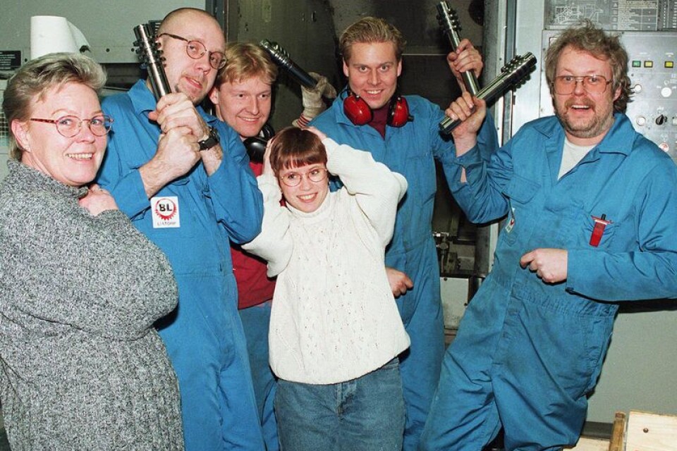 Janeth Korzonek, Anders Björck, Micael Olsson, Karin Sekander, Ronny Karlsson och Christer Svensson från 1996 års revy.