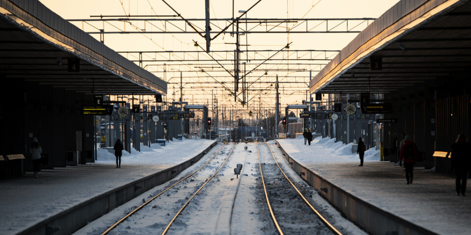 En man greps när ett nattåg anlände till Uppsala centralstation, bland annat misstänkt för att ha sexuellt ofredat andra passagerare. Arkivbild.