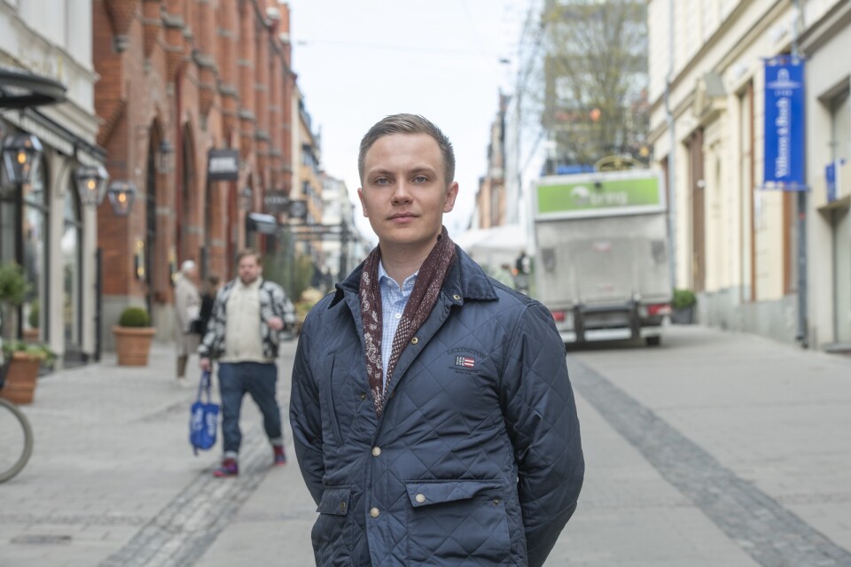Tobias Andersson, SD:s rättspolitiske talesperson, fick med sig partiets landsdagar på en skarpare kriminalpolitik. Arkivbild.