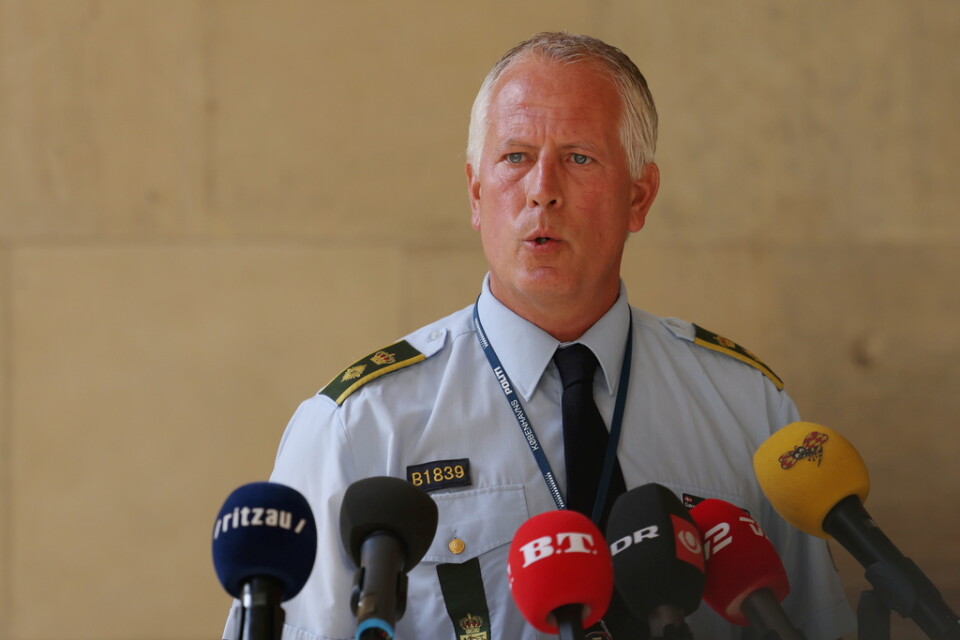 Søren Thomassen vid Köpenhamnspolisen höll en presskonferens klockan 8.00 på måndagen.