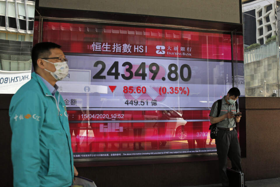 Hongkongbörsen lyfter i tisdagens handel. Arkivbild.