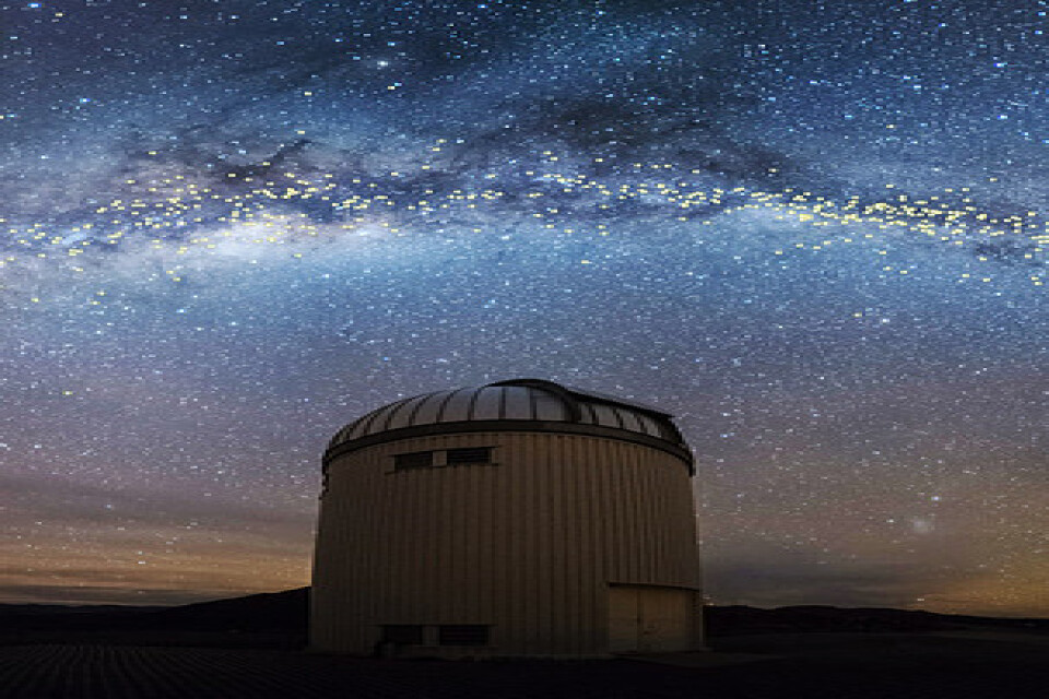Polska forskare har skapat en tredimensionell karta över vår egen galax, Vintergatan. Kartläggningen gjordes med hjälp av så kallade cepheider, ljusstarka stjärnor vars ljusstyrka varierar i ett bestämt mönster. På bilden syns några av de cepheider som forskarna kartlade vid teleskopet i Warszawa i Polen.