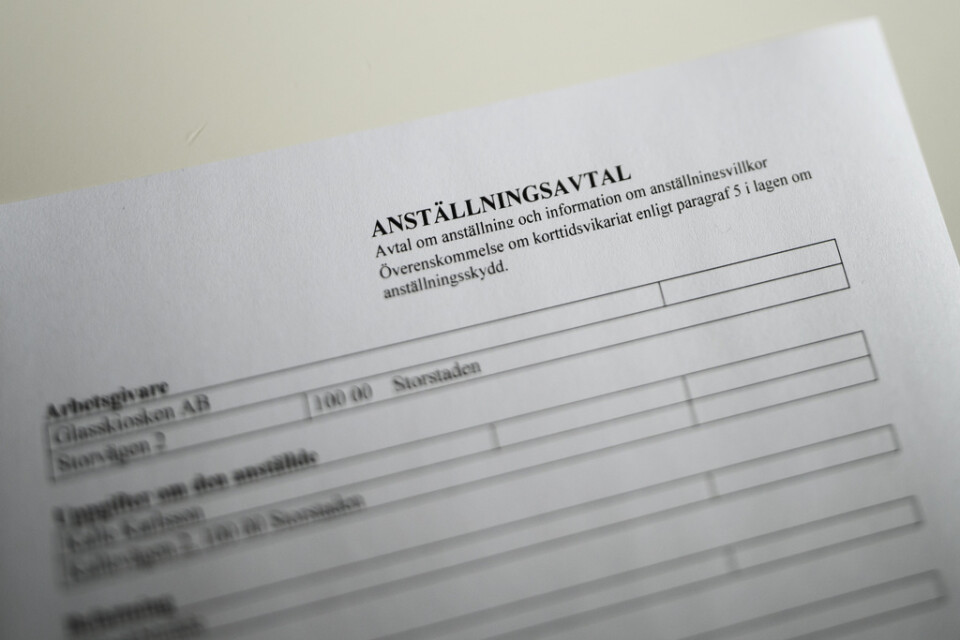 Mellan februari och augusti 2020 har tidsbegränsat anställda i Sverige minskat med 101|000 anställda, enligt SCB. Arkivbild.