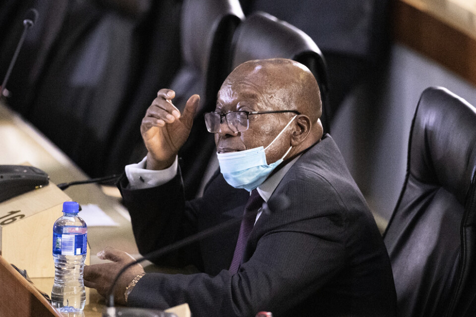 Sydafrikas förre president Jacob Zuma under ett domstolsförhör i november i fjol.