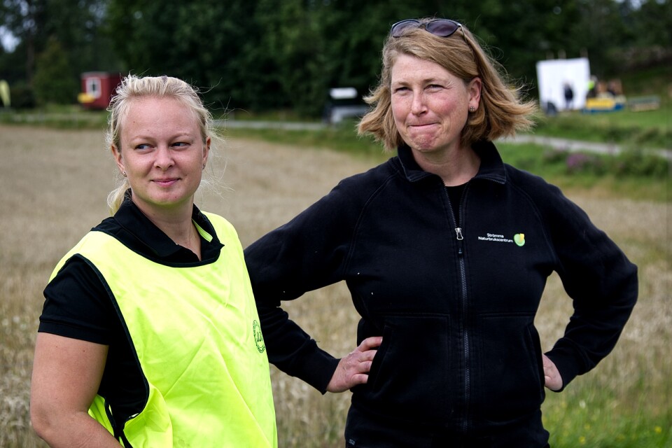 Antonia Mossberg, tävlingsledare från JUF, och Anna Elsius, utvecklingsledare vid Strömma naturbruksgymnasium, har arrangerat årets SM i Sätila.