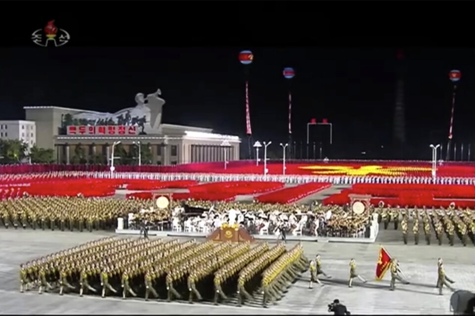Propagandaparaden i Pyongyang var väl koreograferad.