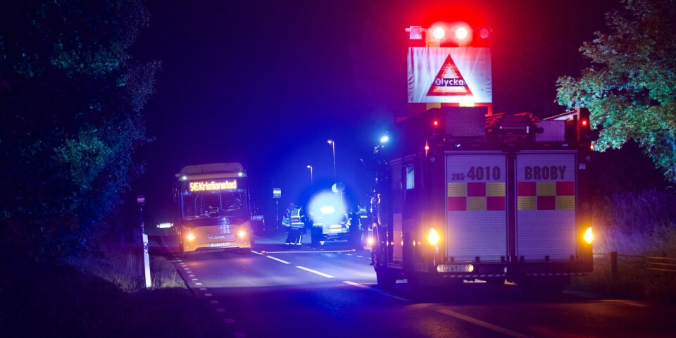 Trafik: Buss och personbil krockade i Broby