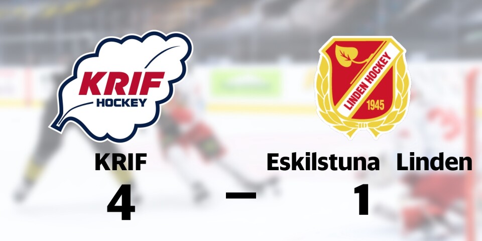 KRIF Hockey vann mot Eskilstuna Linden