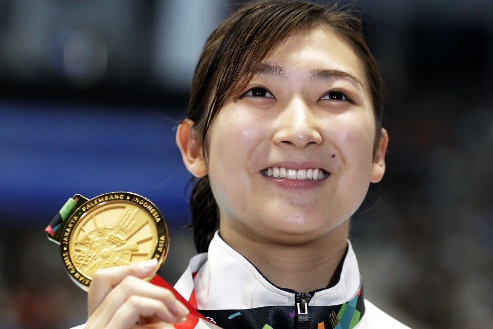 Rikako Ikee drabbades i fjol av leukemi men närmar sig nu comeback i simbassängen. Arkivbild.