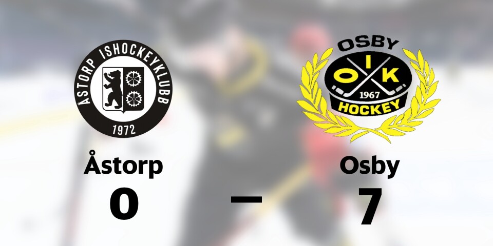 Åstorp IK förlorade mot Osby
