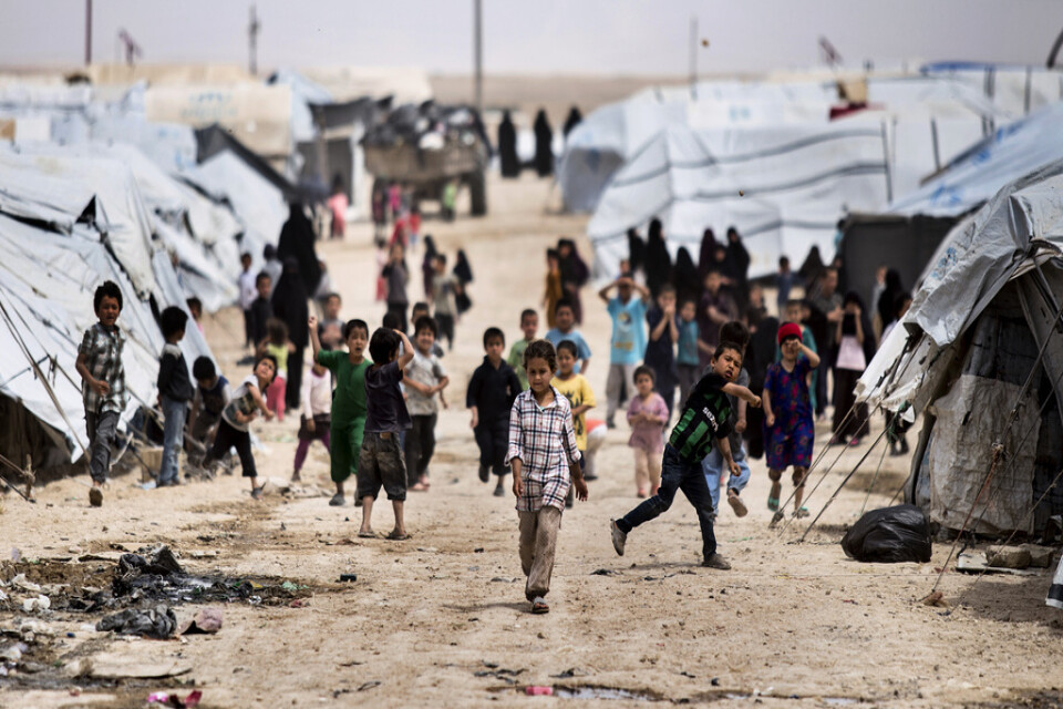 Företrädare för svenska UD har besökt IS-läger i Syrien för att försöka fastställa barnens identiteter. Arkivbild