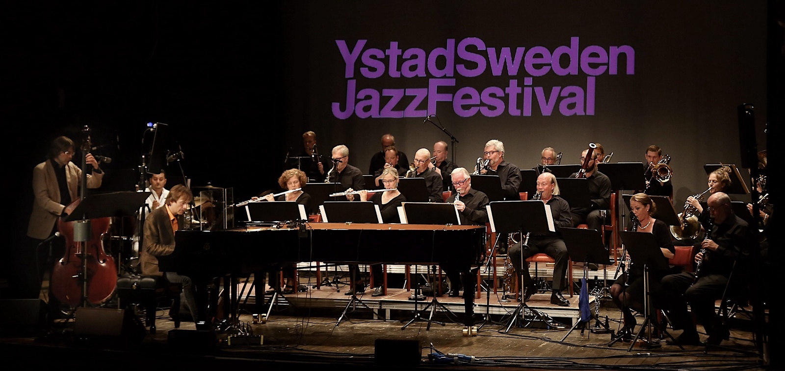 Jan Lundgren Trio och Göteborg Wind Orchestra bjöd på svensk folkmusik. Foto: Markus Fägersten