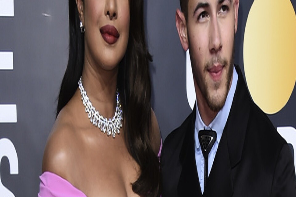 Priyanka Chopra Jonas och Nick Jonas presenterar årets Oscarsnomineringar den 15 mars. Arkivbild.