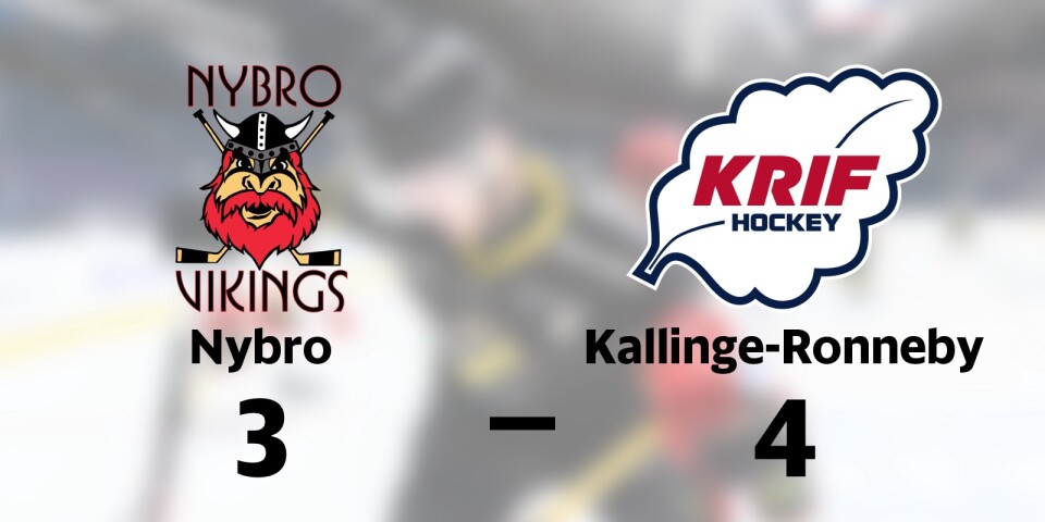 Uddamålsseger när Kallinge-Ronneby besegrade Nybro