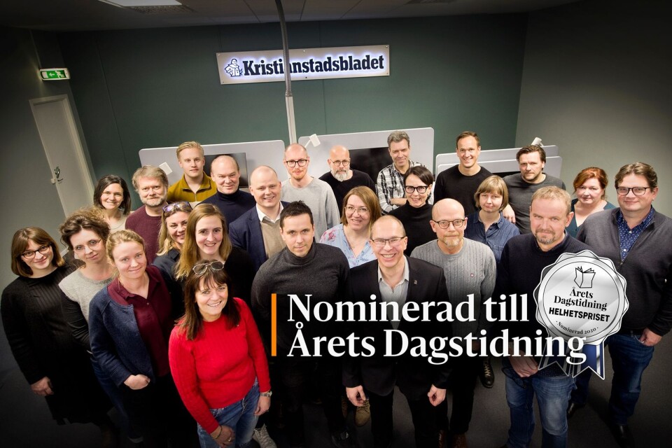 Delar av Kristianstadsbladets personal.