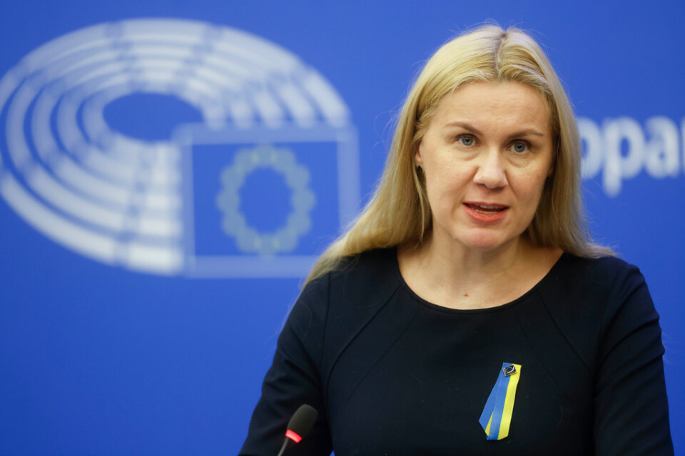 EU:s energikommissionär Kadri Simson presenterar förslag på reform av elektricitetsmarknaden på en presskonferens i Strasbourg.
