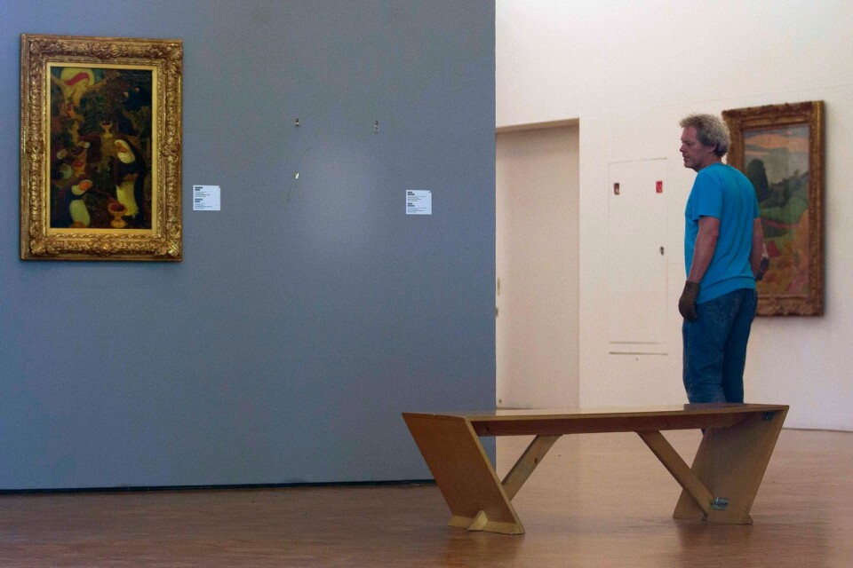 En plats gapar tom efter stölden på Kunsthal Museum i Rotterdam 2012. Arkivbild.