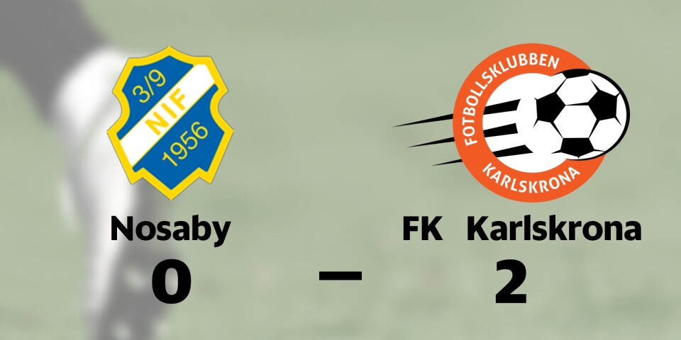 Adam Larsson och Hugo Lundqvist matchvinnare när FK Karlskrona vann