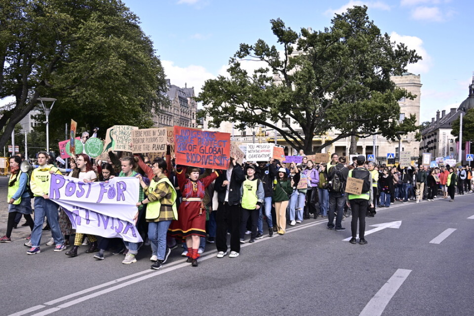 Fridays for Future marscherade från Sergels torg i Stockholm. Polisen bedömer att drygt två tusen personer deltog. Demonstrationer hölls parallellt i ytterligare elva svenska städer.