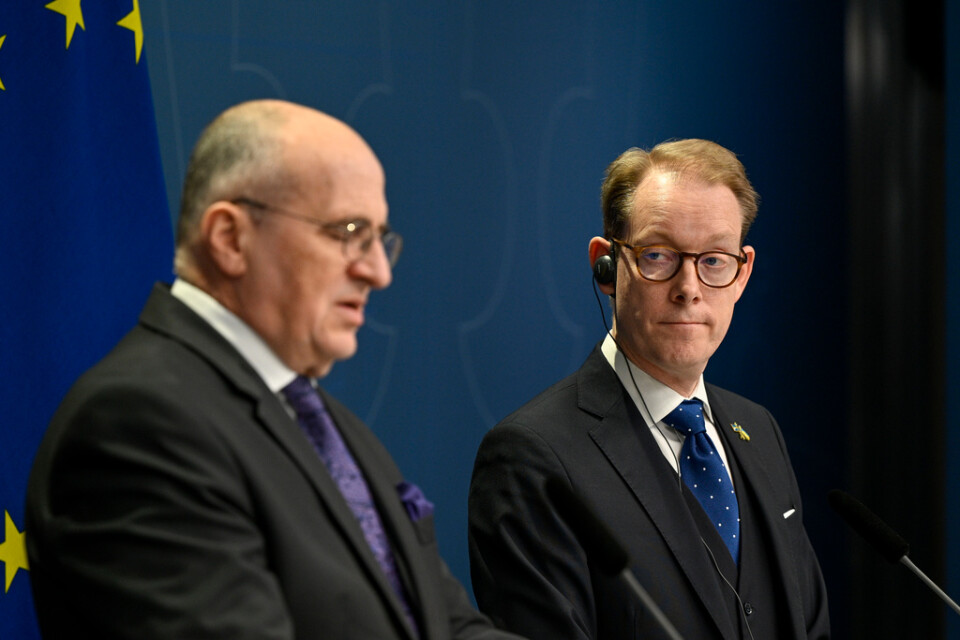 Säkerheten kring Östersjön var i fokus för Zbigniew Raus och Tobias Billströms samtal.