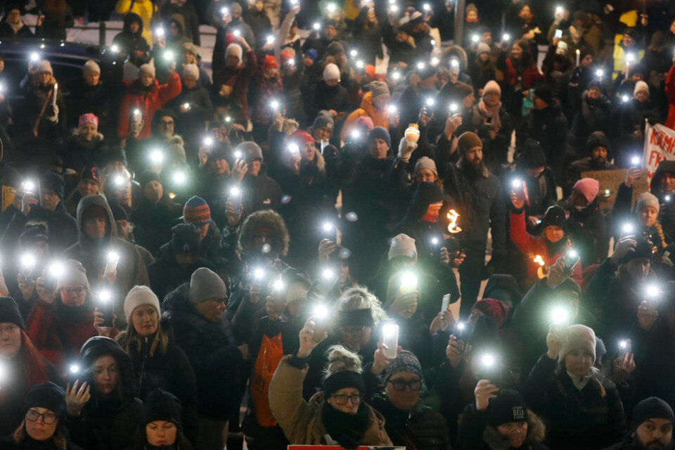Människor samlades i januari för en ljusmanifestation i Luleå för den åttaårige pojken som misstänks ha mördats av sin pappa. Arkivbild.