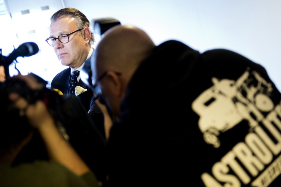Konkursförvaltaren Hans L Bergqvist hoppas att arbetet med Saab Automobiles ska kunna avslutas under 2021. Här är på bild i samband med konkursen för tio år sedan. Arkivbild.