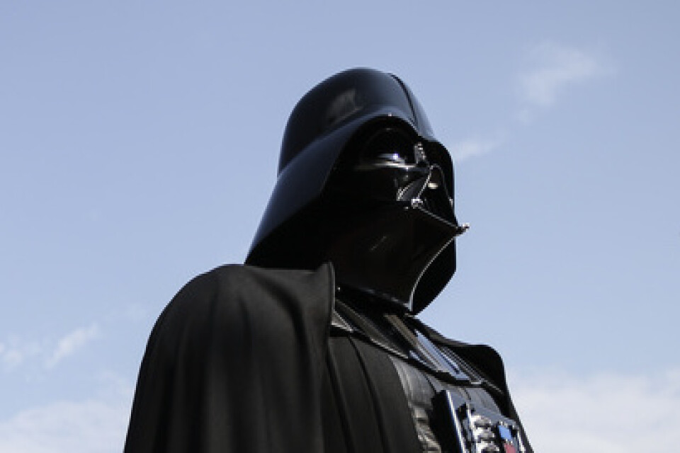 En person utklädd till "Star wars"-skurken Darth Vader stoppades av polis i Stockholm. Arkivbild.