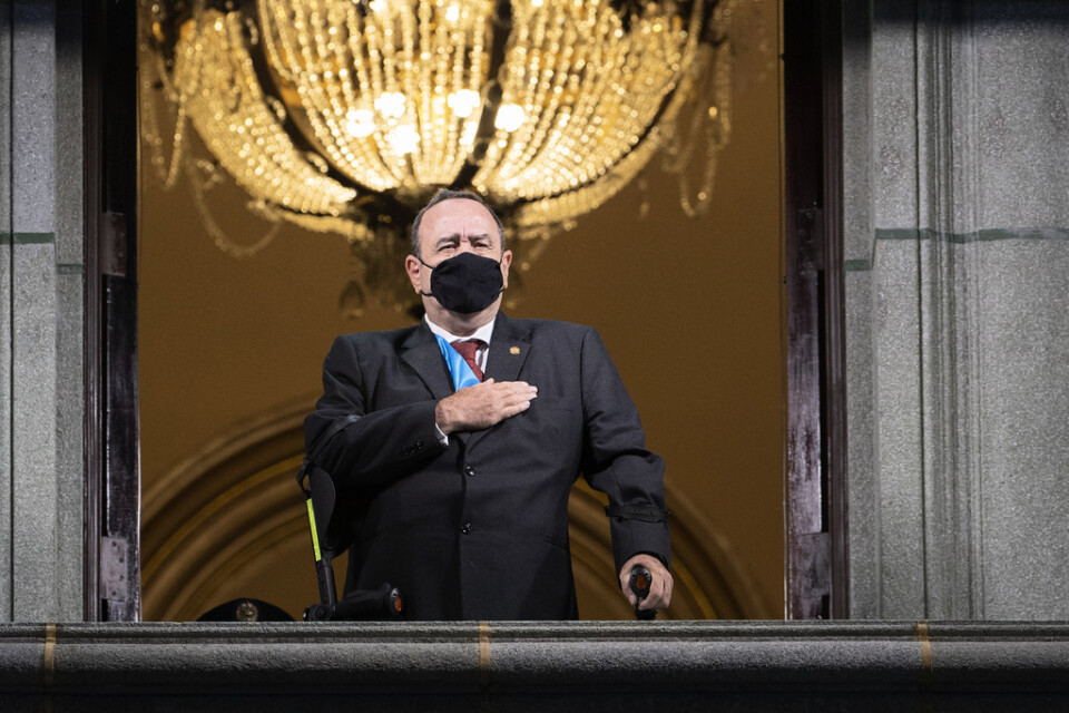 Guatemalas president Alejandro Giammattei. Arkivbild.