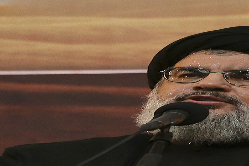 Hassan Nasrallah är ledare för den libanesiska Hizbollahrörelsen. Arkivbild.