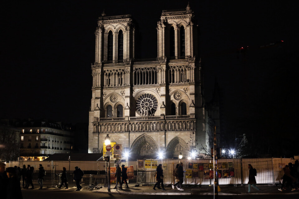 Katedralen Notre-Dame under tisdagen.