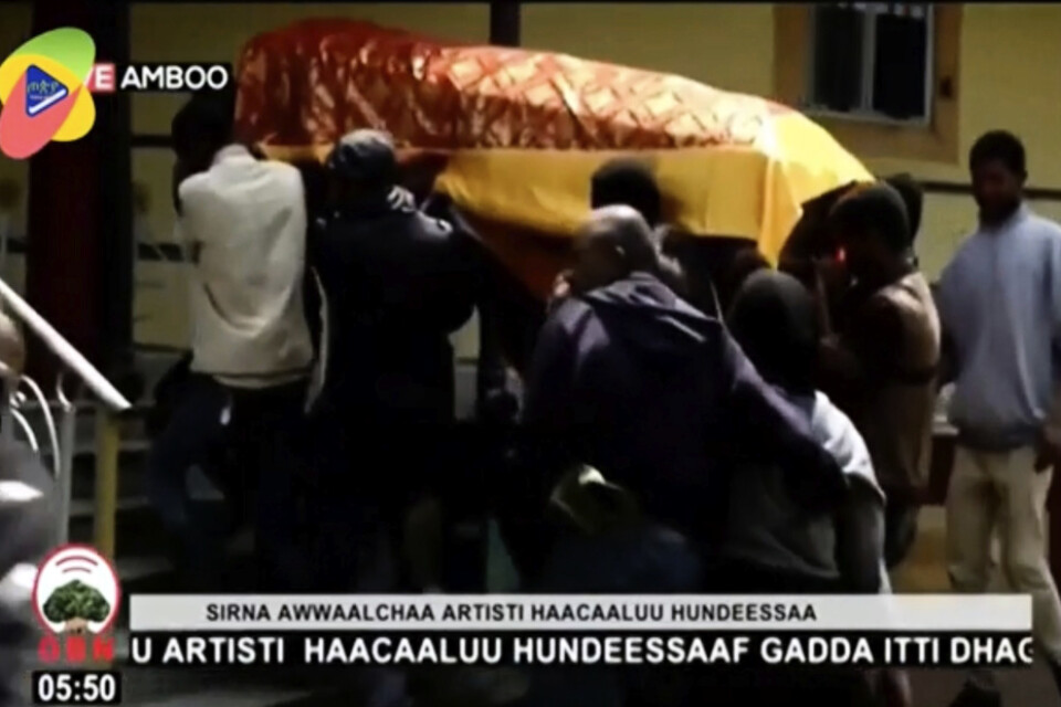 Den politiske aktivisten och sångaren Hachalu Hundessa begravdes den 2 juli. Arkivbild.